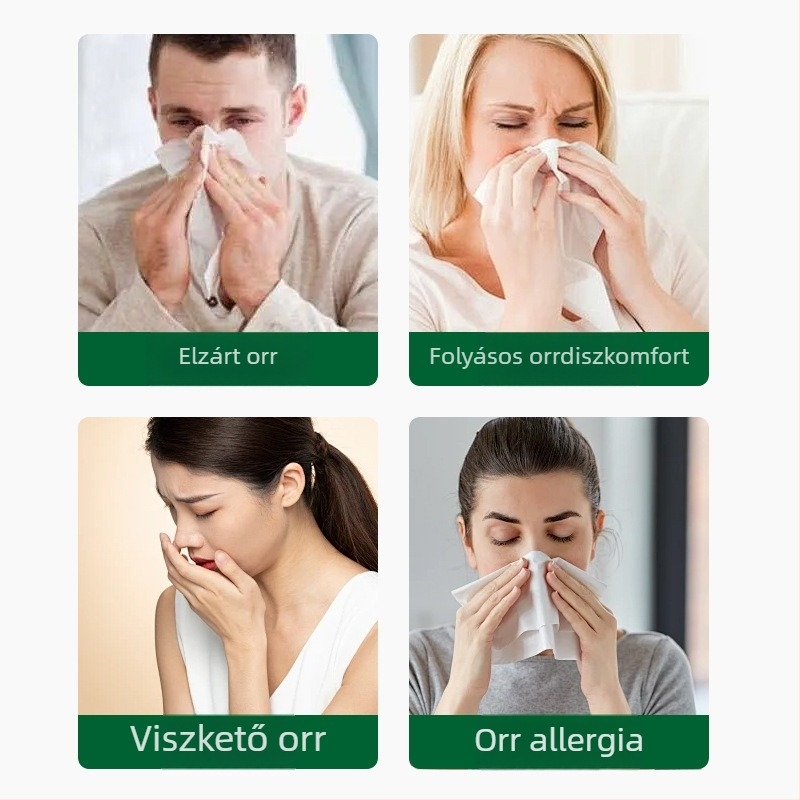 Thai Longan Rhinitis Patch – Orrdugulás, tüsszentés és orrfolyás elleni tapasz; univerzális bőrtípus, OEM márka