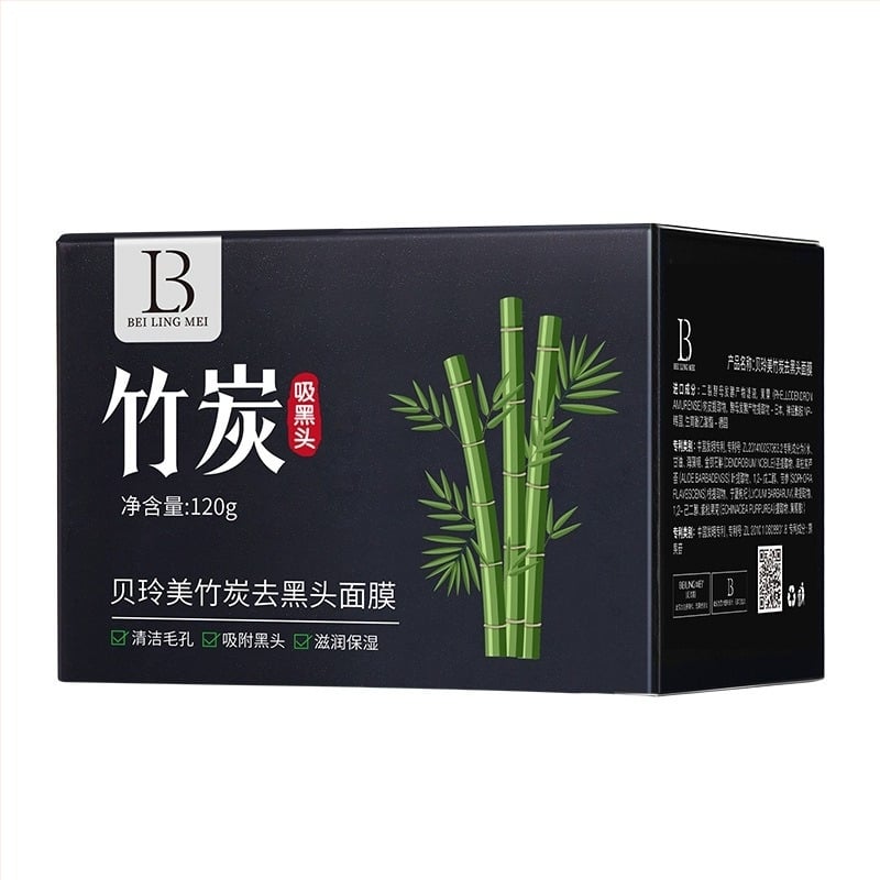 Beilingmei Bambuszszén Maska – Gyengéd Pórus Tisztítás, Iszapmaszk, 120 ml