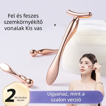Nilia szemkörnyékápoló masszázs pálca – arcfiatalítás és feszesítés golyós véggel és applikátor kanállal