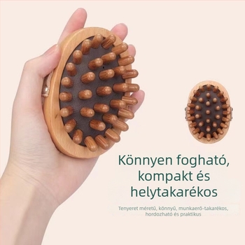 Masszázs rúd - Hordozható fa masszázs eszköz hasra és lábra, meridián masszázs