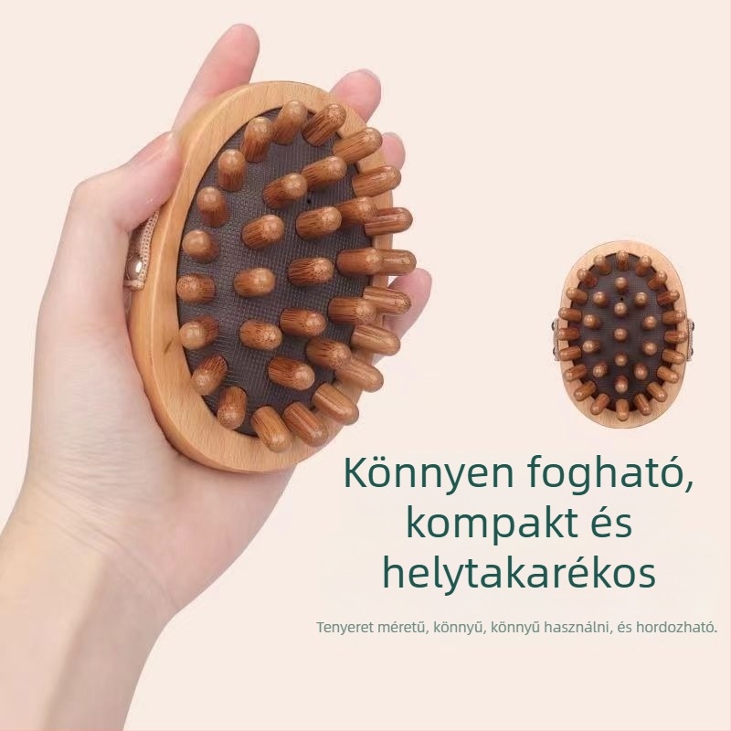 Masszázs rúd - Hordozható fa masszázs eszköz hasra és lábra, meridián masszázs