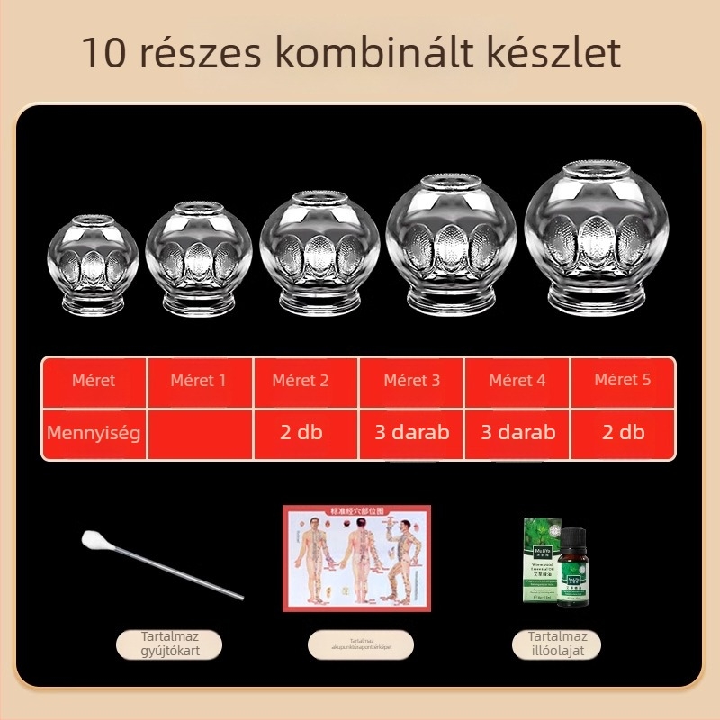 Morning Industry üvegből készült cupping készlet otthoni használatra – hagyományos kínai gyógyászat eszköze