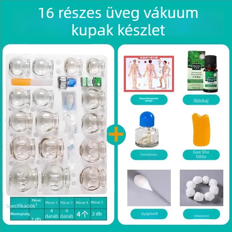 Morning Industry üvegből készült cupping készlet otthoni használatra – hagyományos kínai gyógyászat eszköze