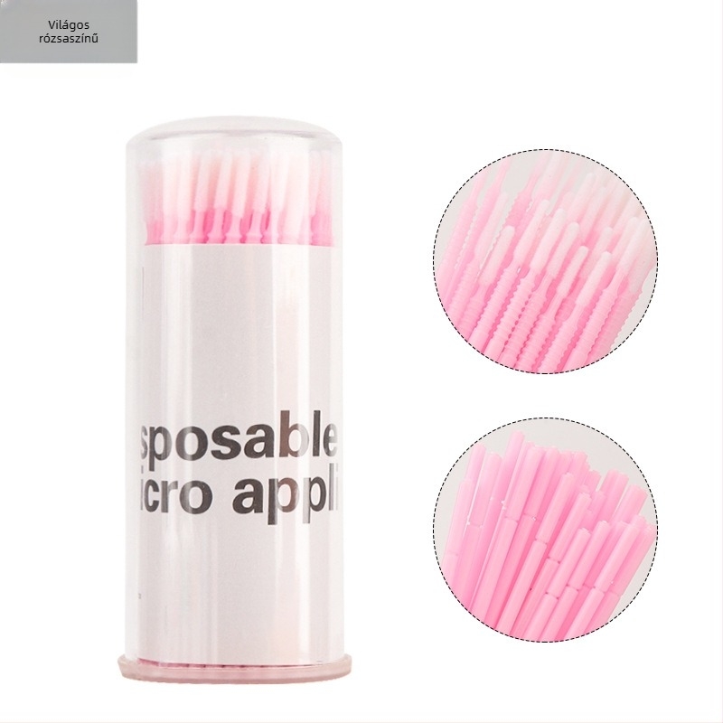 Egyszer használatos szempilla eltávolító vattapálcikák spirál hosszú csúccsal, szempilla mikró ecsettel, 80 g nettó tömeg, 100 db/doboz