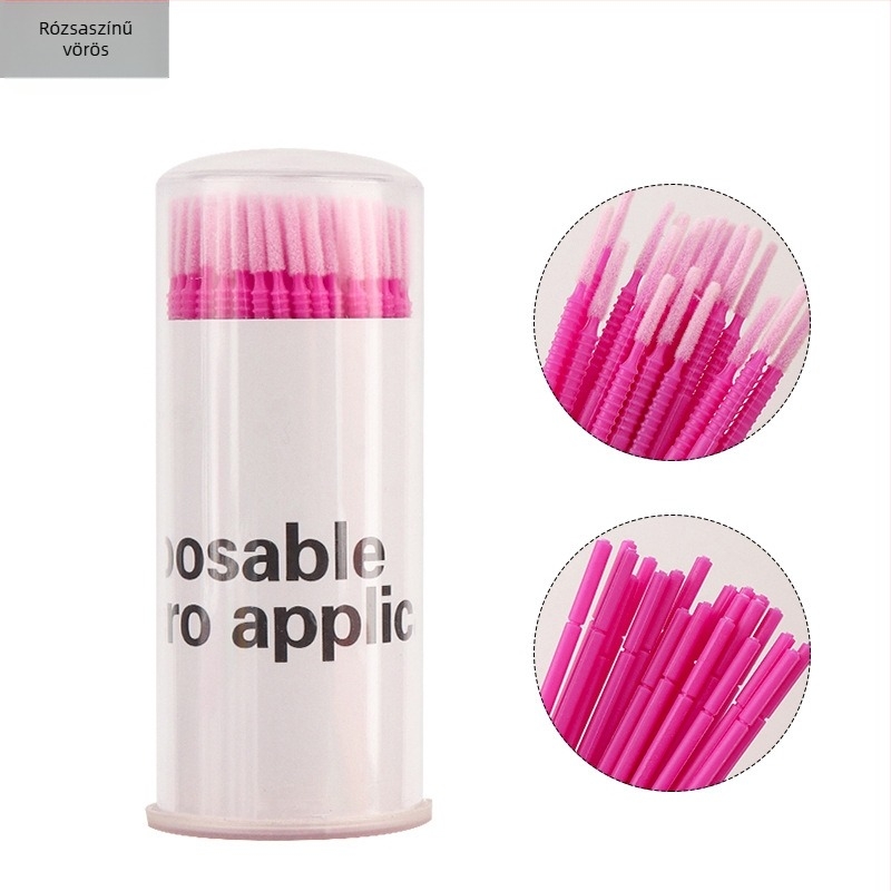 Egyszer használatos szempilla eltávolító vattapálcikák spirál hosszú csúccsal, szempilla mikró ecsettel, 80 g nettó tömeg, 100 db/doboz