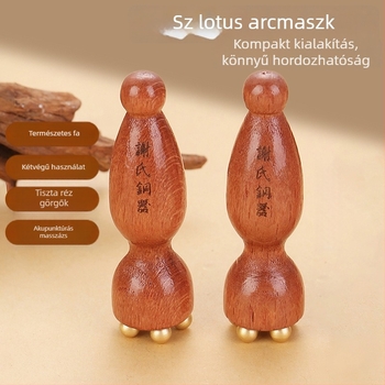 Ji Hui aranyréz és rózsafa arcmaszírozó akupunktúrás pontmasszázshoz, 1 db