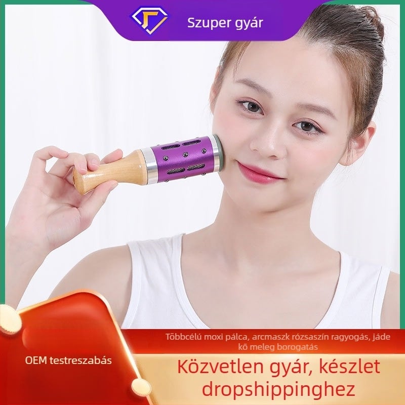 Arching ancient ai Moxibúció arcra készülék aventurin kővel, hordozható, 4–6 lyuk, doboz tartozik