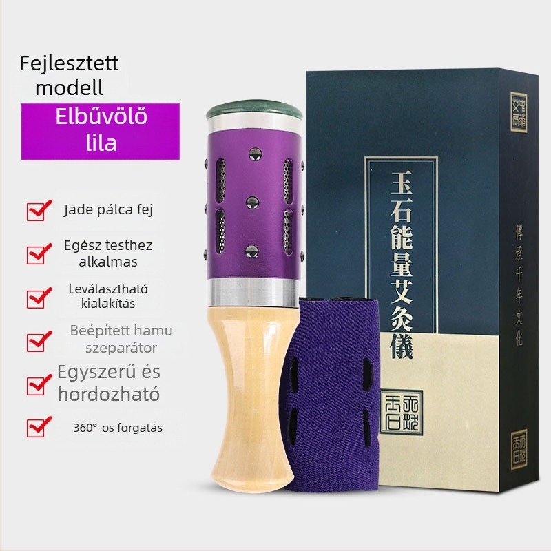 Arching ancient ai Moxibúció arcra készülék aventurin kővel, hordozható, 4–6 lyuk, doboz tartozik