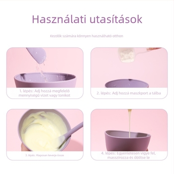 LADES Szilikon Arcmaszk Tál Ecsettel és Kanállal – Bőrápolási Eszköz Maszk Masszázshoz, 50 g