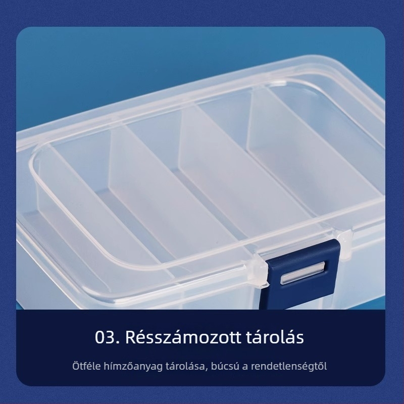 Tetoválás tűtároló doboz színes gyűrűvel, ujjvédő és vattapálca – 1 csomag, Yin Color