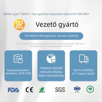 Leveles alakú kozmetikai eszköz egy gömbfejjel és fém görgővel - cinkötvözet, kézi használat