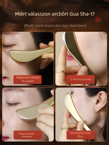 Gua Sha arcmasszázs tábla, szemkörnyék masszázs a sötét karikákért, meridián terápia, 90 g, 25 db/doboz