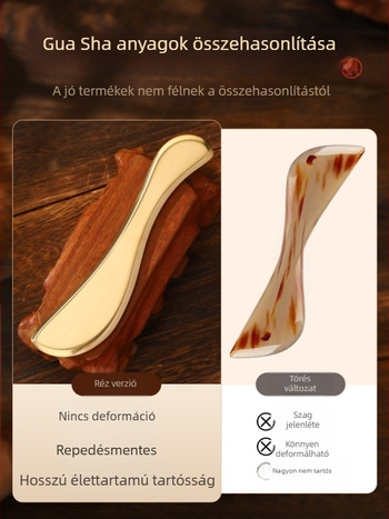 Gua Sha arcmasszázs tábla, szemkörnyék masszázs a sötét karikákért, meridián terápia, 90 g, 25 db/doboz