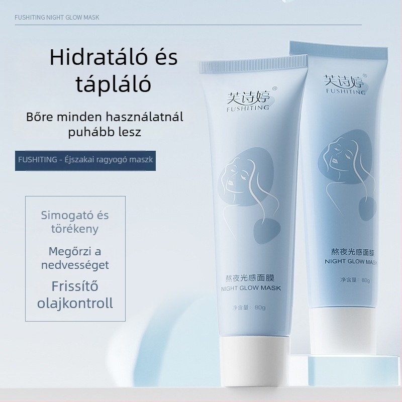 Fuchiting Stay Up Late Light Mask – krém-gél arcmaszk hidratálásra, nyugtatásra, selymes bőrre és világosításra, általános bőrtípushoz