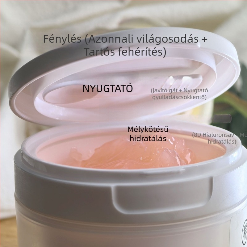 Kamélia-rozs sejtes fehérjés arcmaszk – Hidratáló, Fényesítő, Nyugtató; Krém-gél maszk, 100 ml