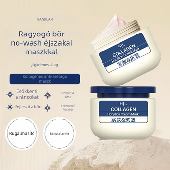 Kollagénes antiwrinkle krém és gélsmaszk – hidratáló, fényesítő és feszesítő hatás minden bőrtípusra; szavatossági idő 60 hónap.