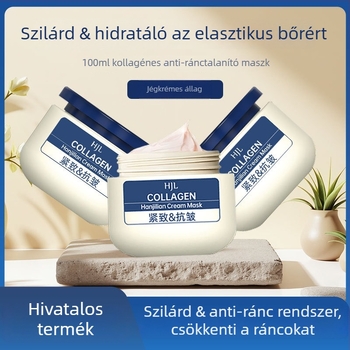 Kollagénes antiwrinkle krém és gélsmaszk – hidratáló, fényesítő és feszesítő hatás minden bőrtípusra; szavatossági idő 60 hónap.