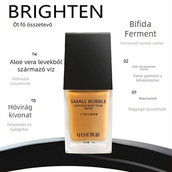 Oxigénbuborékos maszk – krém-gél textúra, kis oxigénbuborékok, zsírszabályozás, 3 éves lejárati idő