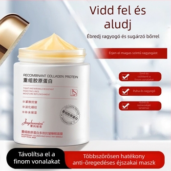 Rekombinált kollagén éjszakai maszk, hidratáló és világosító agyagmaszk, 100 ml, 3 év szavatosság