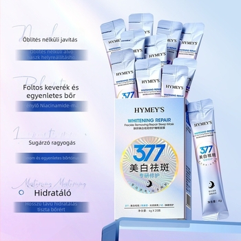 Kiegyensúlyozott bőrtípusú éjszakai fehérítő arcmaszk — krém-gél maszk, 80 ml, hidratálás, szeplő-eltávolítás és helyreállító hatás