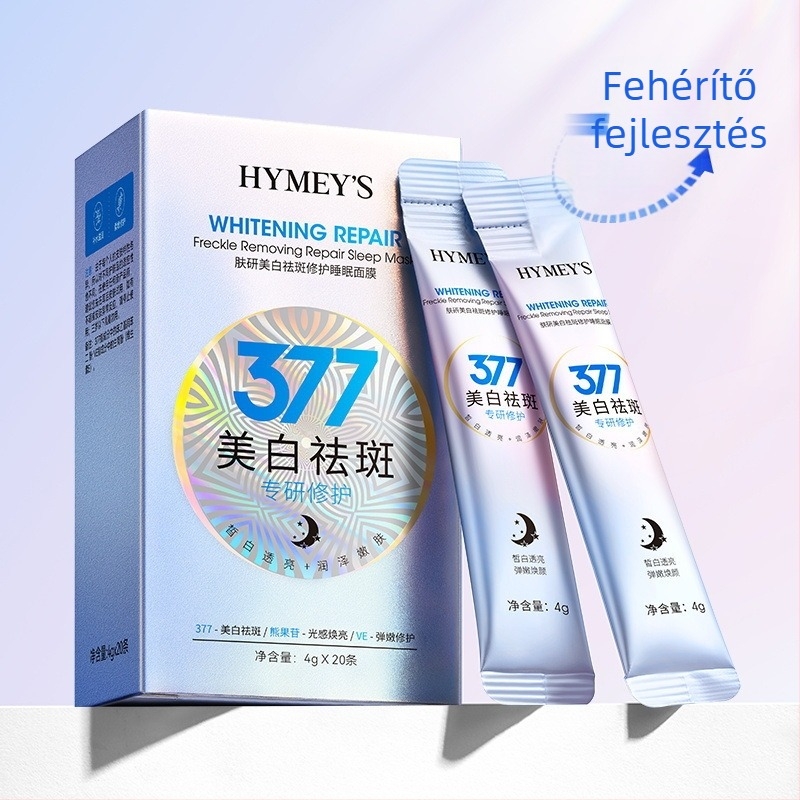 Kiegyensúlyozott bőrtípusú éjszakai fehérítő arcmaszk — krém-gél maszk, 80 ml, hidratálás, szeplő-eltávolítás és helyreállító hatás