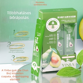YINBA avokádó buborékos peel-off maszk – fekete mitesszerek eltávolítása és mélytisztítás, minden bőrtípushoz, 60 hónap lejárati idő