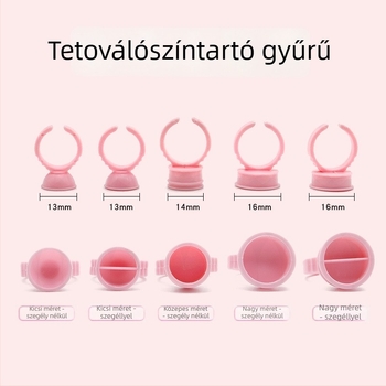 Tatuáló pigmenttál gyűrűvel – szemöldök-tatoválás és ajaktatoválás eszközök és kellékek; szempilla ragasztó tálca; univerzális használat; nettó tartalom kb. 50–70 g