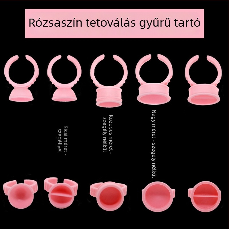 Tatuáló pigmenttál gyűrűvel – szemöldök-tatoválás és ajaktatoválás eszközök és kellékek; szempilla ragasztó tálca; univerzális használat; nettó tartalom kb. 50–70 g