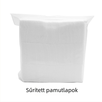 Vastagított vattakorongok sminkeltávolításhoz, tiszta gyapot, 500 darab