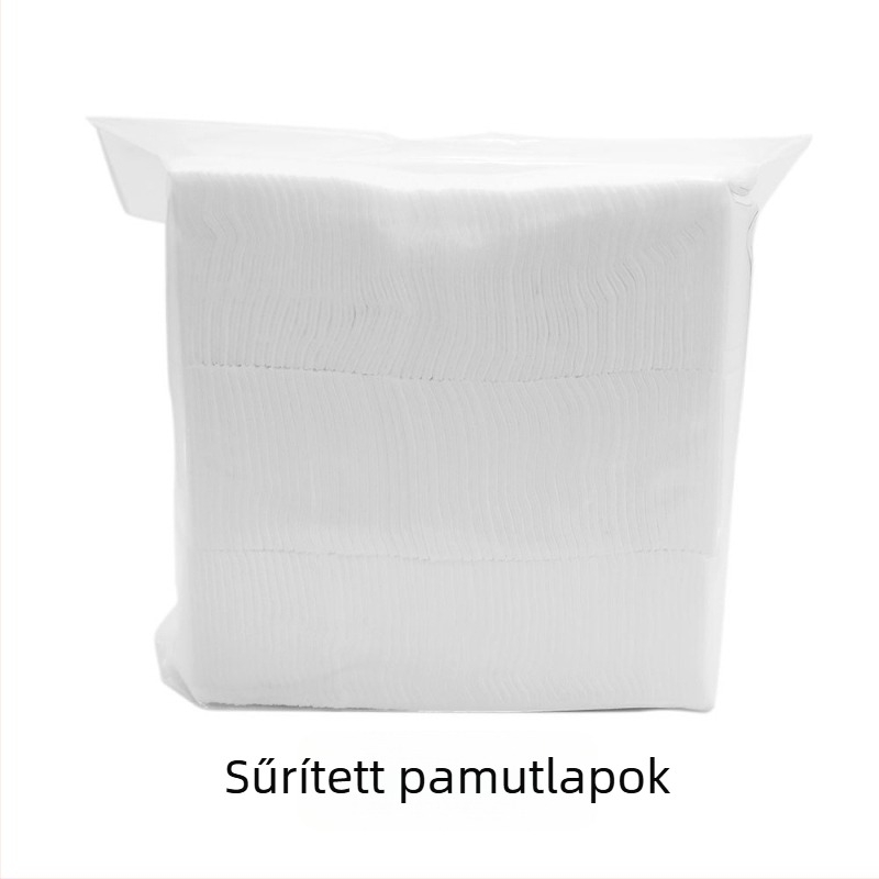 Vastagított vattakorongok sminkeltávolításhoz, tiszta gyapot, 500 darab