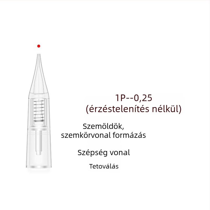 Tetováló tű mikroblading géphez, univerzális kompatibilitás, nettó tömeg 20 g, 100 darab csomagban, licencelhető magáncímke