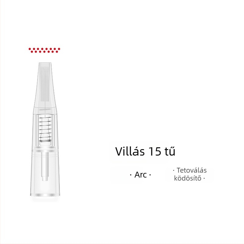 Tetováló tű mikroblading géphez, univerzális kompatibilitás, nettó tömeg 20 g, 100 darab csomagban, licencelhető magáncímke