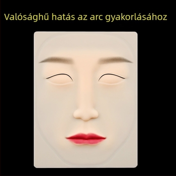 Szemöldök-tetoválás gyakorló bőr, teljes arcú, szilikon imitációs bőrrel a félpermanens képzéshez