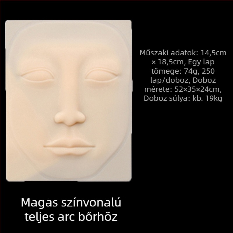 Szemöldök-tetoválás gyakorló bőr, teljes arcú, szilikon imitációs bőrrel a félpermanens képzéshez