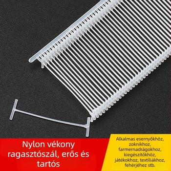 Nylonból készült I- alakú vékony műanyag címketű tű a címkenyomópisztolyhoz, 10 000 darab; Anyag: újrahasznosított PP; Alkalmazás: nadrág, zokni, pulóver, fehérnemű, függöny, ruházat, melltartó hátsó csat
