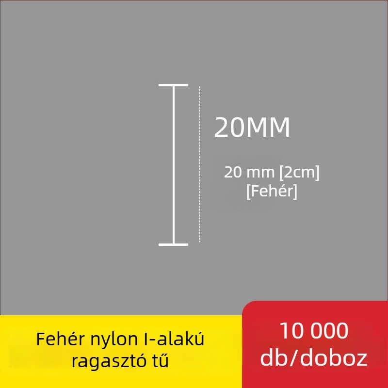 Nylonból készült I- alakú vékony műanyag címketű tű a címkenyomópisztolyhoz, 10 000 darab; Anyag: újrahasznosított PP; Alkalmazás: nadrág, zokni, pulóver, fehérnemű, függöny, ruházat, melltartó hátsó csat