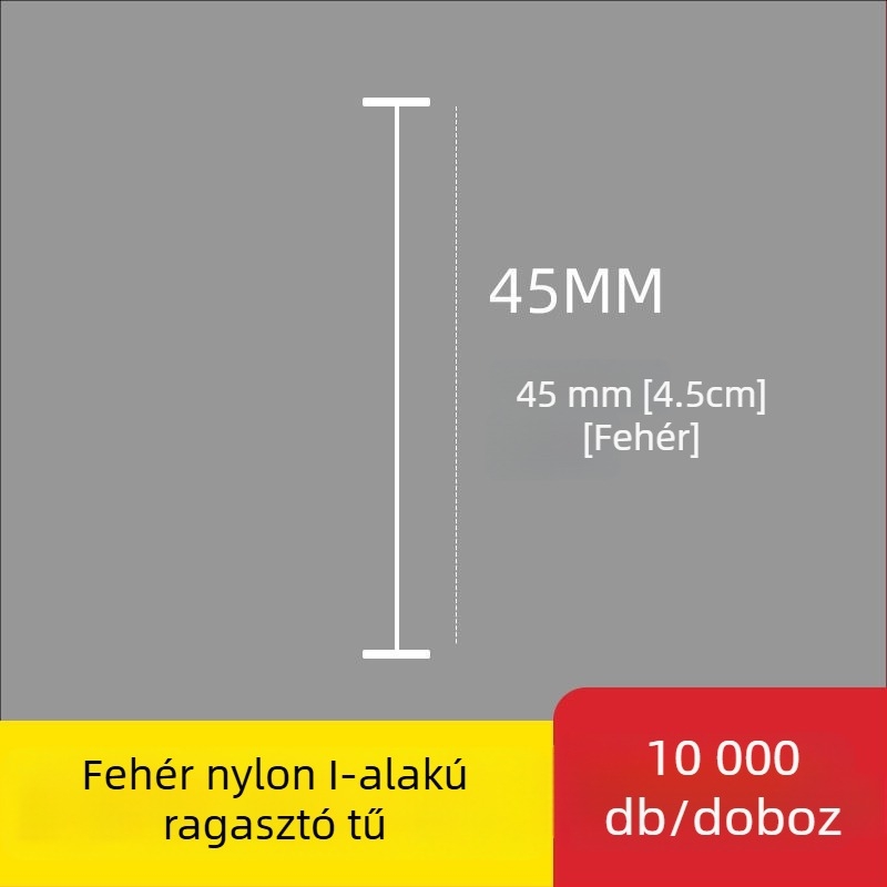 Nylonból készült I- alakú vékony műanyag címketű tű a címkenyomópisztolyhoz, 10 000 darab; Anyag: újrahasznosított PP; Alkalmazás: nadrág, zokni, pulóver, fehérnemű, függöny, ruházat, melltartó hátsó csat