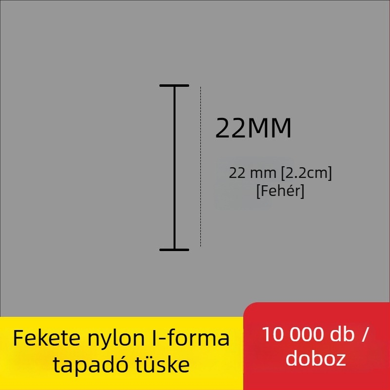 Nylonból készült I- alakú vékony műanyag címketű tű a címkenyomópisztolyhoz, 10 000 darab; Anyag: újrahasznosított PP; Alkalmazás: nadrág, zokni, pulóver, fehérnemű, függöny, ruházat, melltartó hátsó csat