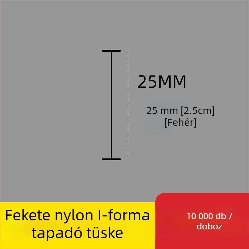 Nylonból készült I- alakú vékony műanyag címketű tű a címkenyomópisztolyhoz, 10 000 darab; Anyag: újrahasznosított PP; Alkalmazás: nadrág, zokni, pulóver, fehérnemű, függöny, ruházat, melltartó hátsó csat