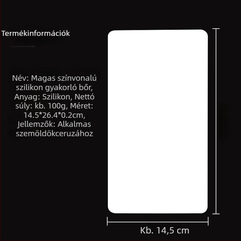 Szilikon szemöldök tetoválás gyakorló bőr, üres sík bőr, kezdőknek, félpermanens smink gyakorló eszköz