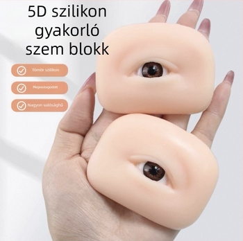 5D szilikon szem és szemöldök gyakorló modul tetováláshoz – puha szilikon, 3D szem és szemöldök szimuláció, kezdőknek