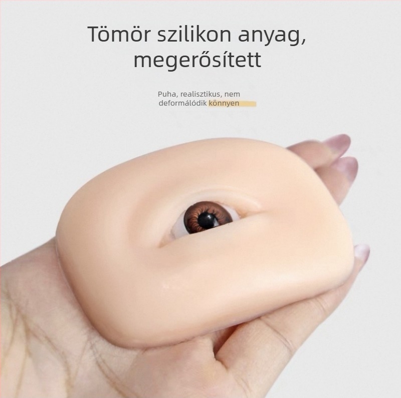 5D szilikon szem és szemöldök gyakorló modul tetováláshoz – puha szilikon, 3D szem és szemöldök szimuláció, kezdőknek
