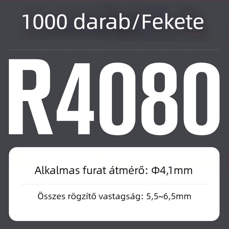 R-típusú nylon dűbe, műanyag bővítő és műanyag csattal; Anyag: Nylon PA-66; Szabvány: Nemzeti Szabvány; Pin típus: Szegecsek