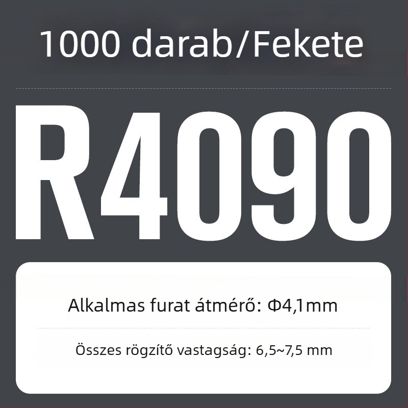 R-típusú nylon dűbe, műanyag bővítő és műanyag csattal; Anyag: Nylon PA-66; Szabvány: Nemzeti Szabvány; Pin típus: Szegecsek