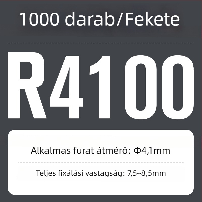 R-típusú nylon dűbe, műanyag bővítő és műanyag csattal; Anyag: Nylon PA-66; Szabvány: Nemzeti Szabvány; Pin típus: Szegecsek