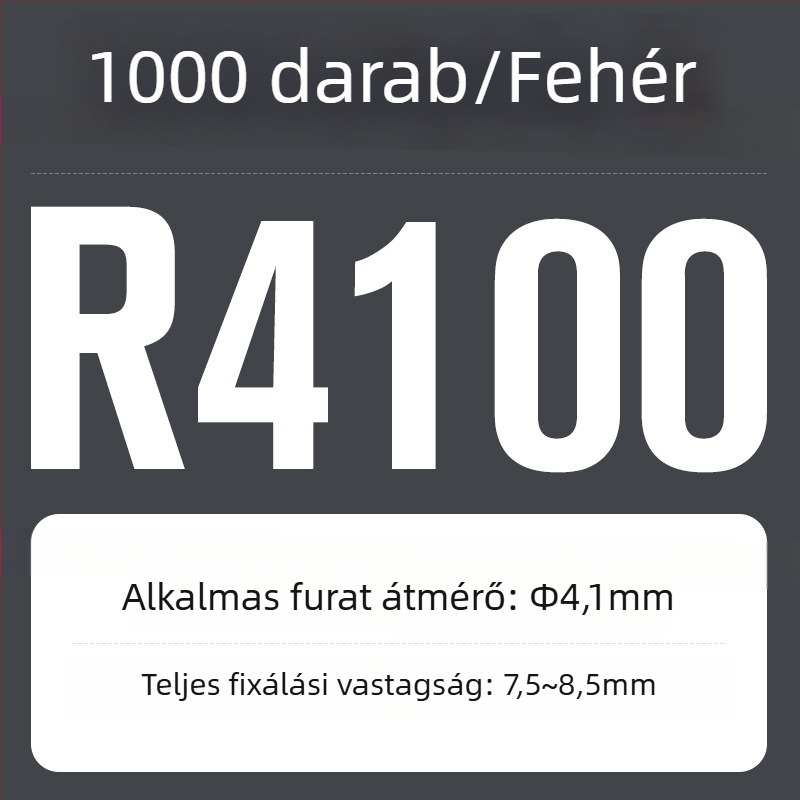 R-típusú nylon dűbe, műanyag bővítő és műanyag csattal; Anyag: Nylon PA-66; Szabvány: Nemzeti Szabvány; Pin típus: Szegecsek