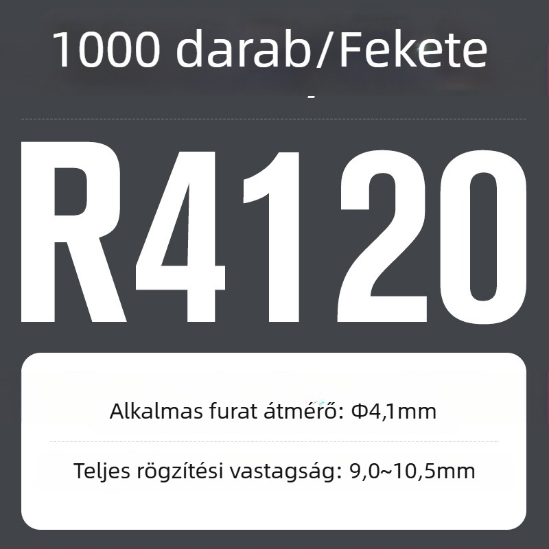 R-típusú nylon dűbe, műanyag bővítő és műanyag csattal; Anyag: Nylon PA-66; Szabvány: Nemzeti Szabvány; Pin típus: Szegecsek