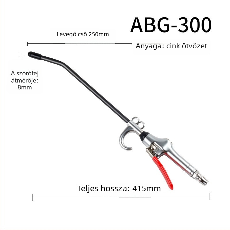 Sanyu AR-10 pneumatikus porfújó pisztoly, magas nyomású por eltávolítás, műanyag-acél dugattyú, 0,15 kg