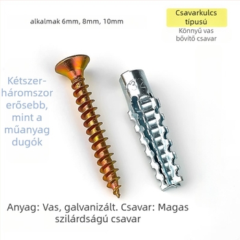 Öncsavaros bővítőcsavar vasbővítőcsővel, Neck Strength márka, osztályok B és C