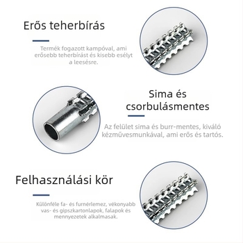 Öncsavaros bővítőcsavar vasbővítőcsővel, Neck Strength márka, osztályok B és C